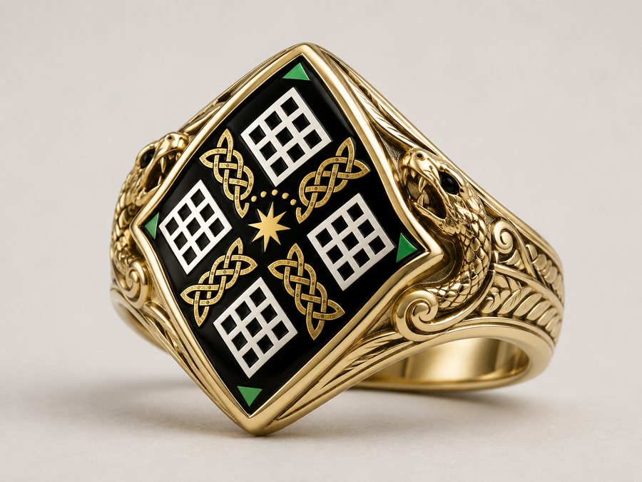 Gold signet ring