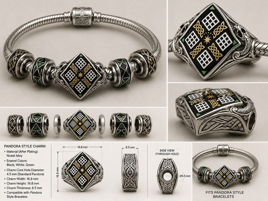 Warrior bracelet — silver, two-sided signet, design sheet
